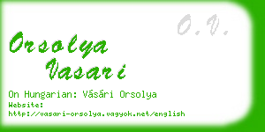 orsolya vasari business card